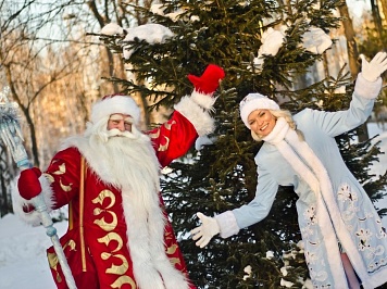 Огни Новогодней Москвы с Дедом Морозом или Снегурочкой