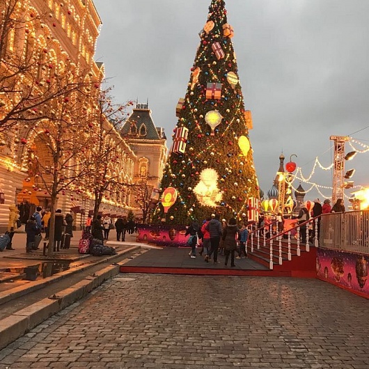 Огни Новогодней Москвы с Дедом Морозом или Снегурочкой